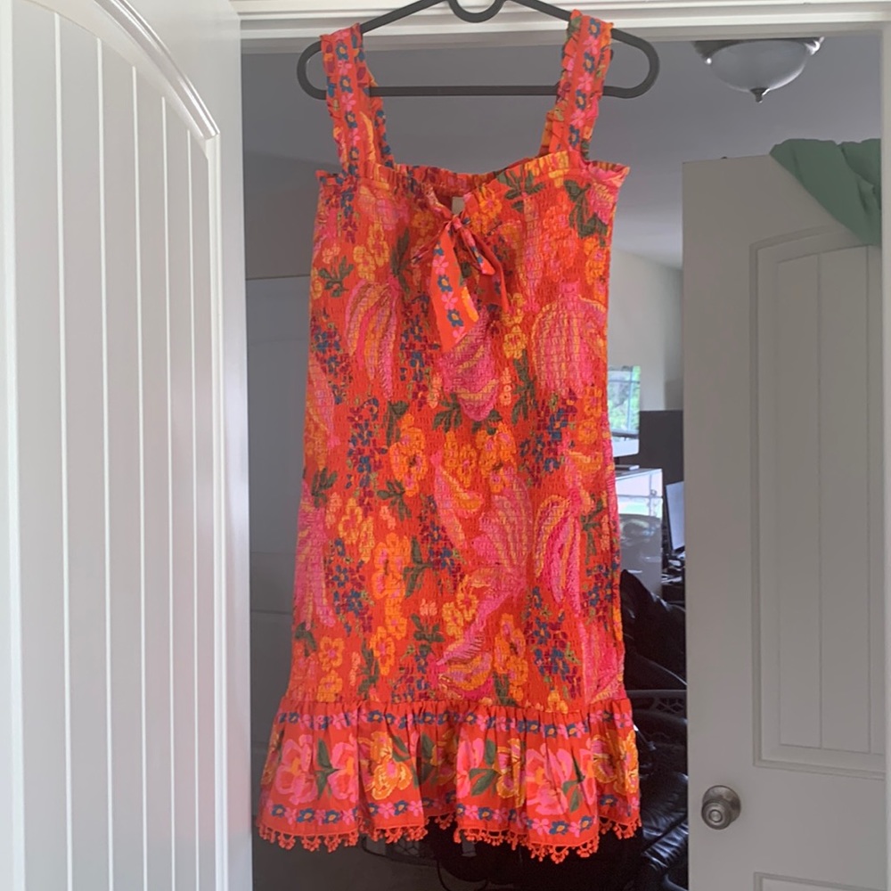 Farm Rio Red Spring Bananas Dress